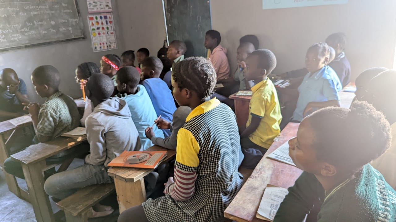 Students writing